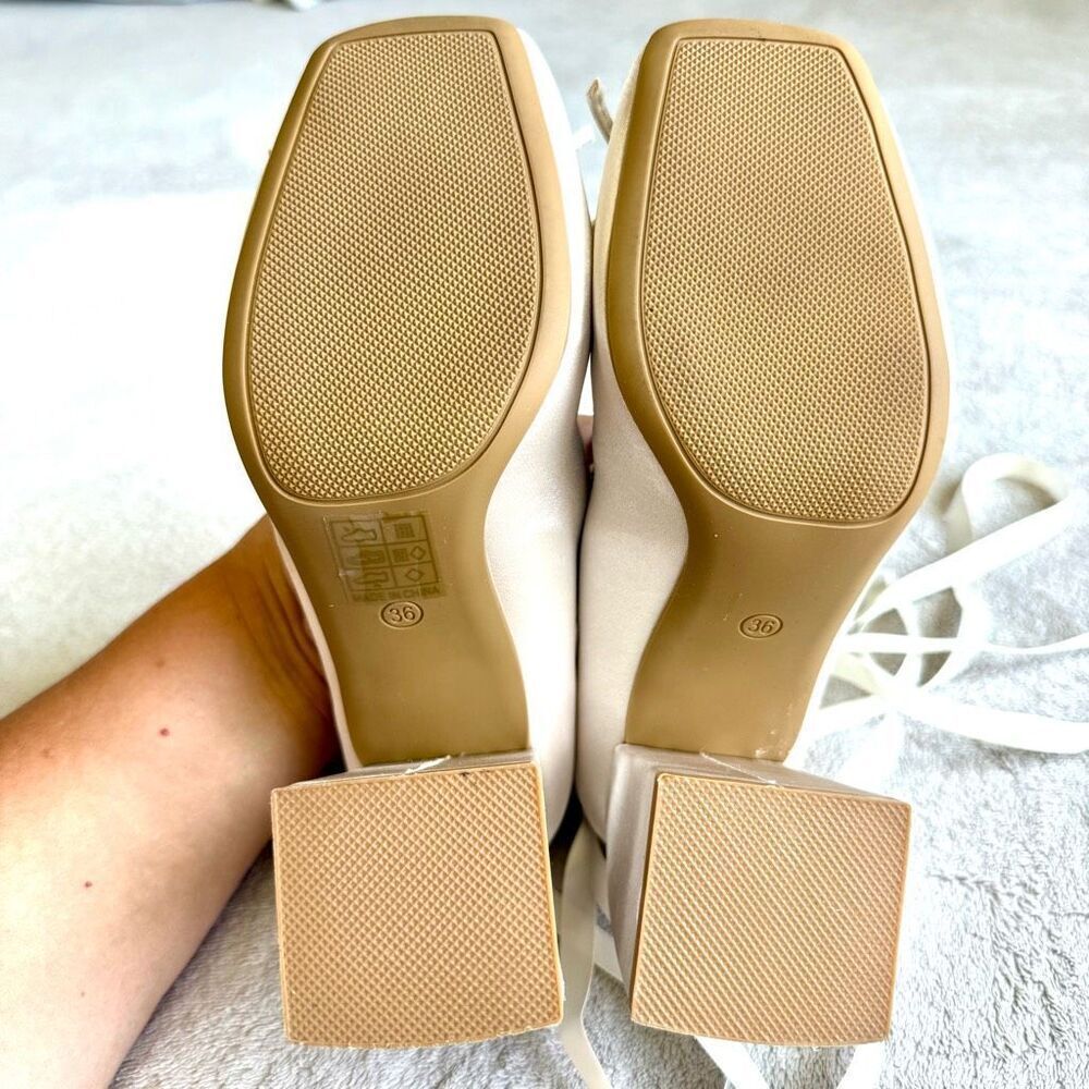 NWOT Cider Ballet Satin Bow Mary Jane Heels size 36 US6 - Picture 9 of 16